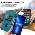 Lace Floral Embossed Magnetic Buckle PU Phone Case With Wrist Strap, For Xiaomi 14T Pro, For Xiaomi 14T, For Xiaomi 14 Pro, For Xiaomi 14 - Image 8