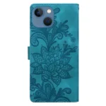 Lace Floral Embossed Magnetic Buckle PU Phone Case With Wrist Strap, For iPhone 13 / 14, For iPhone 14 Pro, For iPhone 14 Pro Max, For iPhone 6 / 7 / SE 2022 - Image 3