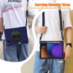 Rotatable Holder Silicone Hybrid PC Tablet Case with Shoulder Strap, For Xiaomi Pad 7 / 7 Pro, For Xiaomi Redmi Pad SE 8.7 - Image 6