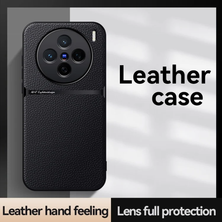 EDA007503539A_1.webp Litchi Leather Magnetic Full Coverage Shockproof Phone Case, For vivo X200 Pro mini, For vivo X200 Pro, For vivo S19 Pro / vivo V40 - Image 2