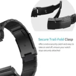 Three-beads Titanium Alloy Push Buckle Metal Quick Release Watch Band - Image 3