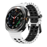 Ocean Two Color Dual-Row Hole Silicone Watch Band