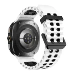 Ocean Two Color Dual-Row Hole Silicone Watch Band - Image 3