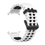 Ocean Two Color Dual-Row Hole Silicone Watch Band - Image 4