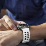 Ocean Two Color Dual-Row Hole Silicone Watch Band - Image 7