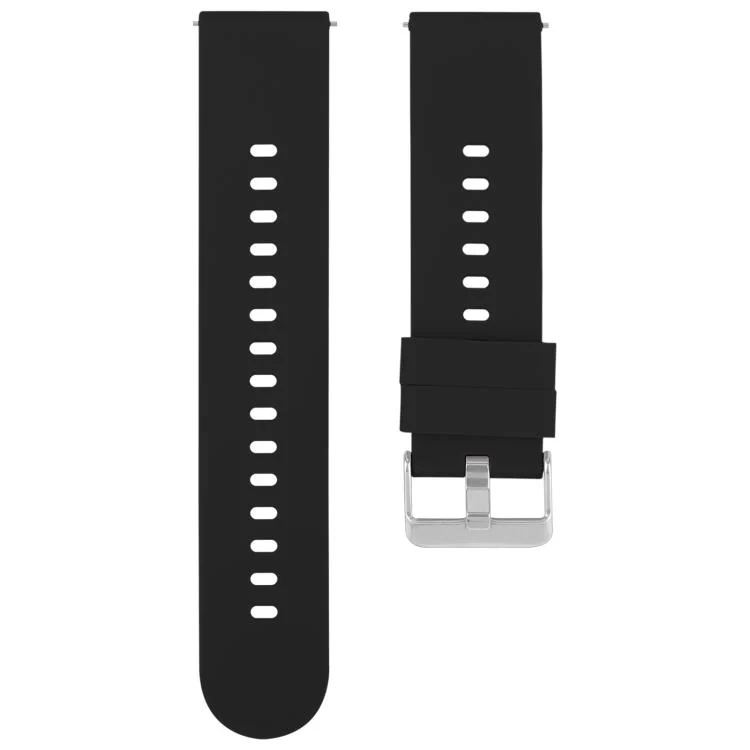 Solid Color Steel Buckle Silicone Watch Band