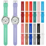 Solid Color Steel Buckle Silicone Watch Band - Image 2