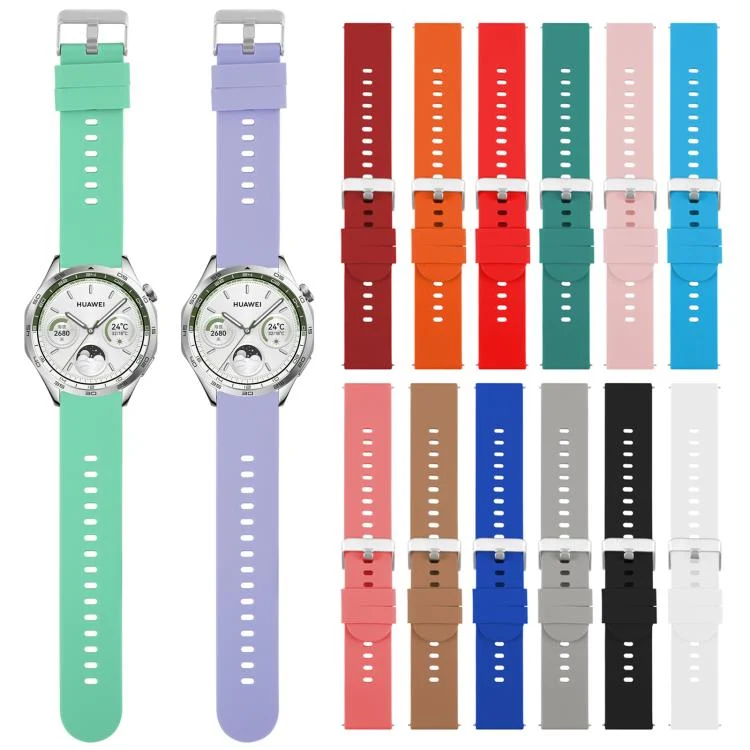 EDA0075093_B1.webp Solid Color Steel Buckle Silicone Watch Band - Image 2