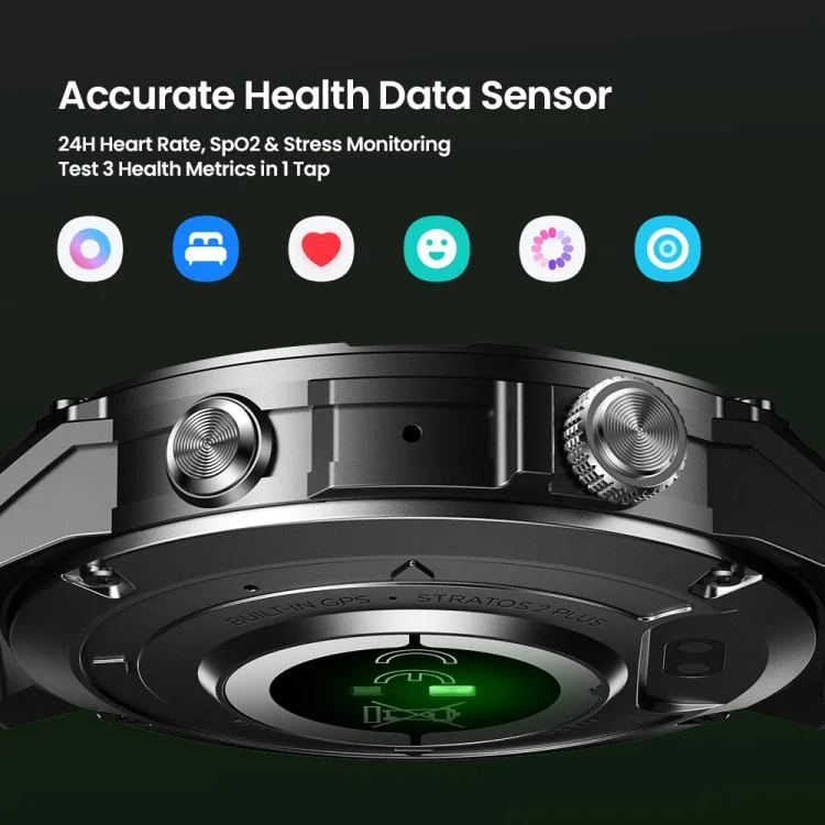 EDA007511801_B5.webp Zeblaze Stratos 2 Plus 1.43 inch Screen 3 ATM Health and Fitness GPS Smart Watch - Image 6