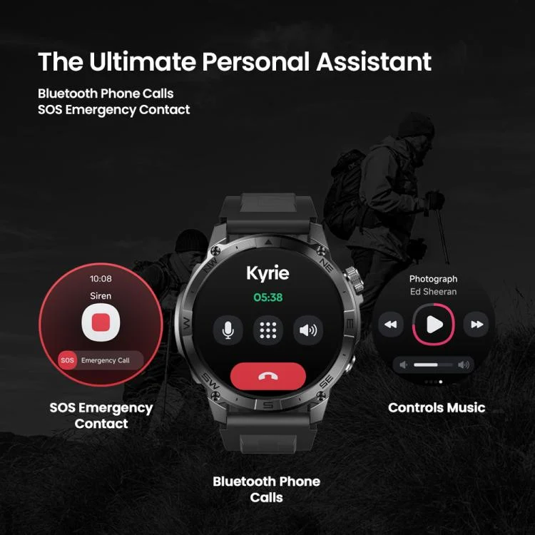 EDA007511801_B6.webp Zeblaze Stratos 2 Plus 1.43 inch Screen 3 ATM Health and Fitness GPS Smart Watch - Image 7