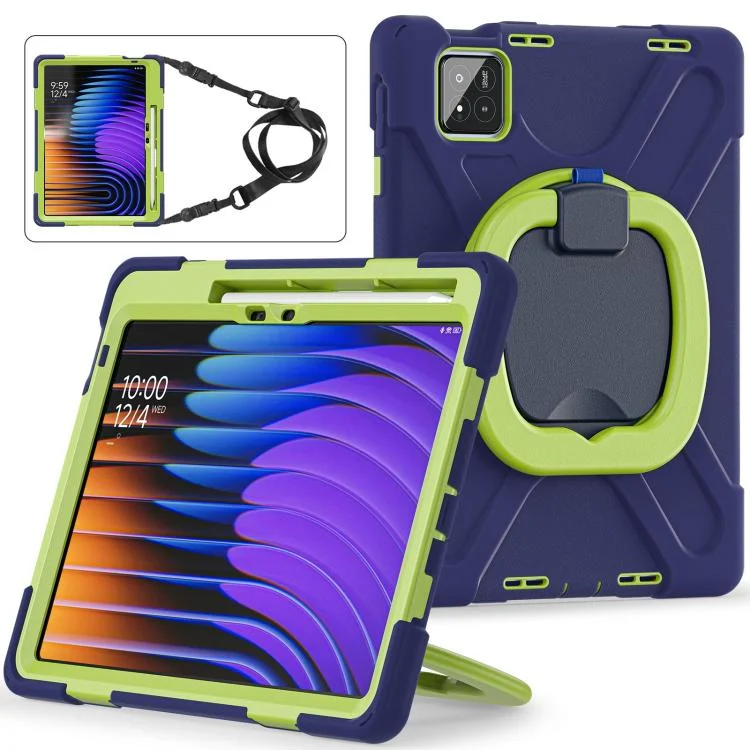 Silicone Hybrid PC Tablet Case with Holder & Shoulder Strap, For Xiaomi Pad 7 / 7 Pro, For Xiaomi Redmi Pad SE 8.7