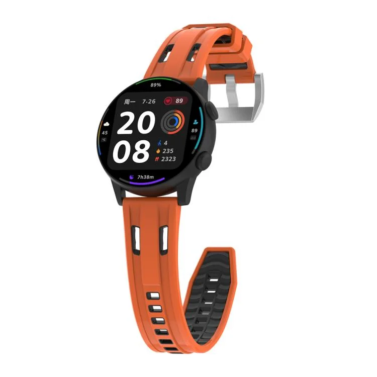 EDA007528901A_2.webp Universal Flat Head Two Color Devil Eye Silicone Watch Band - Image 7