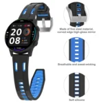 Universal Flat Head Two Color Devil Eye Silicone Watch Band - Image 3