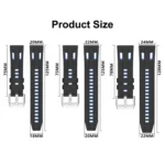 Universal Flat Head Two Color Devil Eye Silicone Watch Band - Image 5