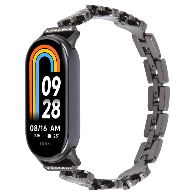 EDA007529501A.webp Four-petaled Flower Diamond Bracelet Metal Watch Band - Image 1