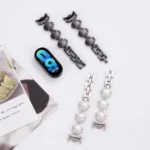 Four-petaled Flower Diamond Bracelet Metal Watch Band - Image 4