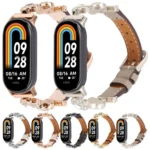 Metal Diamond Leather Bracelet Watch Band - Image 4