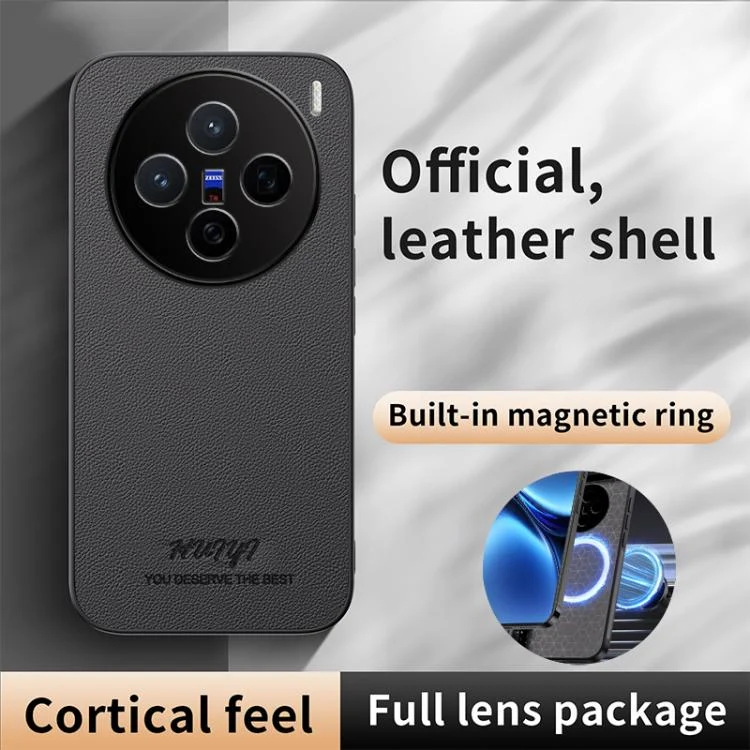 EDA007535007A_1.webp HUIYI Leather Magnetic Phone Case, For vivo X200, For vivo X200 Pro mini, For vivo X200 Pro, For vivo V40e - Image 2