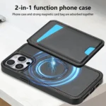 Skin Feel Detachable Card Bag Magsafe Phone Case, For iPhone 16 Pro Max, For iPhone 16 Pro, For iPhone 16 Plus, For iPhone 16 - Image 2
