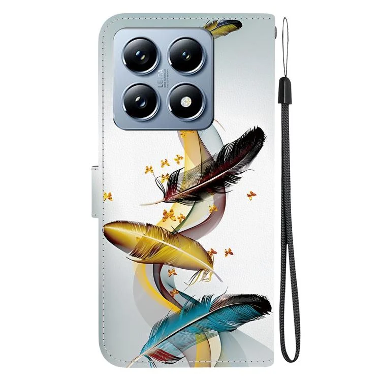 EDA007544601A_2.webp Crystal Texture Colored Drawing Leather Phone Case, For Xiaomi 14T Pro - Image 3