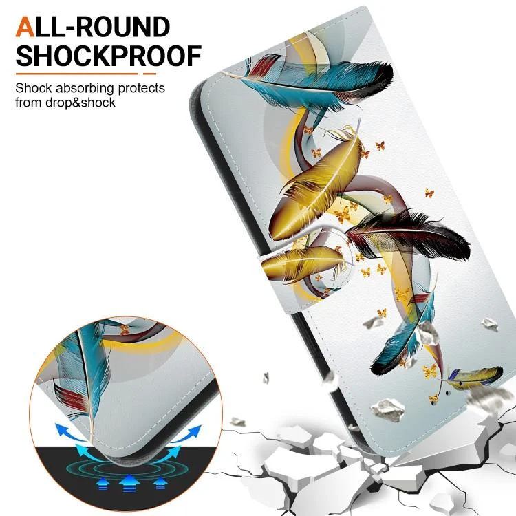 EDA007544601A_4.webp Crystal Texture Colored Drawing Leather Phone Case, For Xiaomi 14T Pro - Image 5