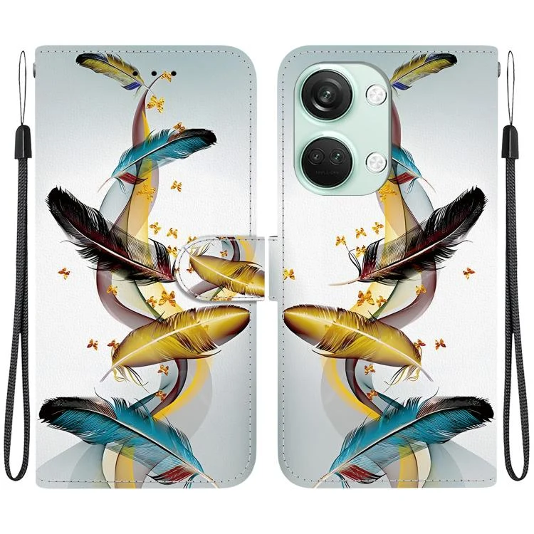 Crystal Texture Colored Drawing Leather Phone Case, For OnePlus Ace 2V 5G / Nord 3