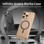 R-JUST RJ63 Frameless Aroma Mecha MagSafe Phone Case, For iPhone 13 Pro Max, For iPhone 13 Pro, For iPhone 13 - Image 3