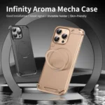R-JUST RJ63-1 Frameless Aroma Mecha MagSafe Holder Phone Case, For iPhone 13 Pro Max, For iPhone 13 Pro, For iPhone 13 - Image 3