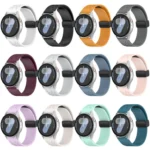 Leopard Print Magnetic Folding Buckle Silicone Watch Band - Image 3
