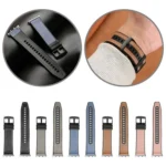 Hybrid Leather Silicone Watch Band - Image 2