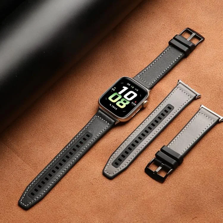EDA0075467_B2.webp Hybrid Leather Silicone Watch Band - Image 3