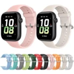 Solid Color Silver Buckle Soft Silicone Watch Band - Image 2