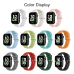 Solid Color Silver Buckle Soft Silicone Watch Band - Image 3