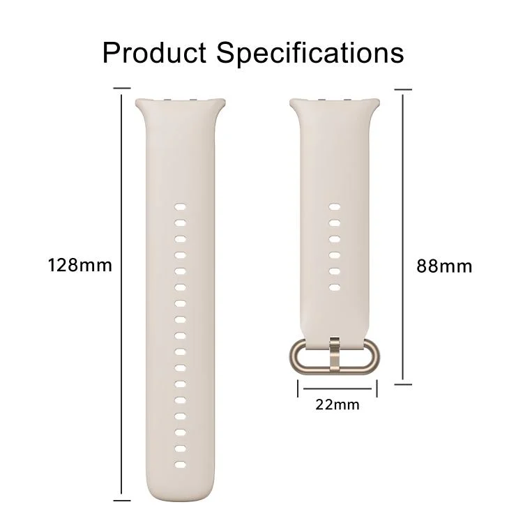 EDA0075472_B3.webp Solid Color Silver Buckle Soft Silicone Watch Band - Image 4