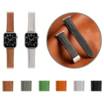 Litchi Texture Magnetic Folding Buckle Leather Watch Band - Image 2