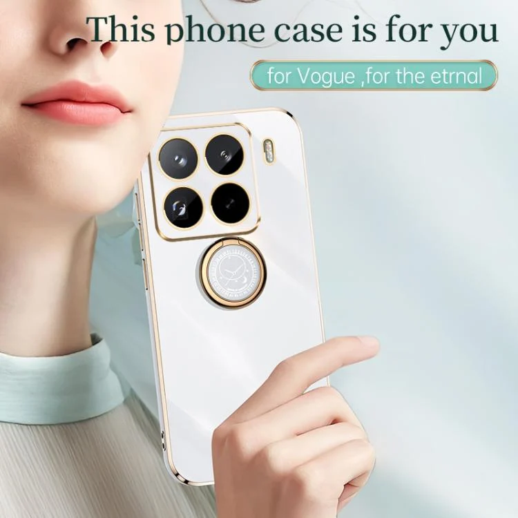 EDA007549801A_2.webp XINLI Straight Edge 6D Electroplate TPU Phone Case with Ring Holder, For Xiaomi 15 Pro, For Xiaomi 15 - Image 3