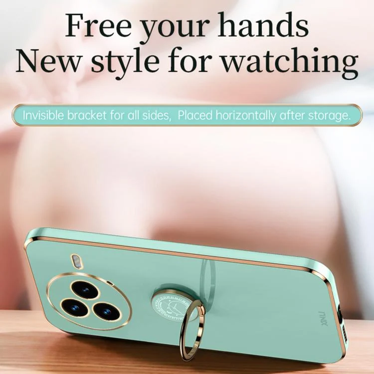 EDA007549806A_3.webp XINLI Straight Edge 6D Electroplate TPU Phone Case with Ring Holder, For Xiaomi Civi 5 Pro, For Xiaomi 15 Ultra - Image 4