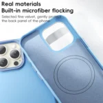 PC Flocking MagSafe Magnetic Phone Case, For iPhone 16 Pro Max, For iPhone 16 Pro - Image 4