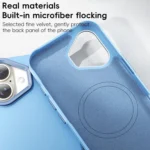 PC Flocking MagSafe Magnetic Phone Case, For iPhone 16, For iPhone 15 Pro Max - Image 4