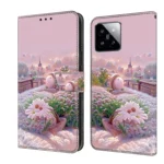 Fresh Painted Leather Phone Case, For Xiaomi 14T Pro, For Xiaomi 14 Pro