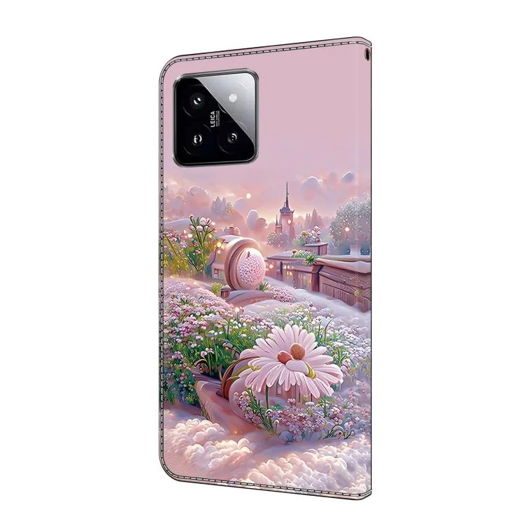 EDA007558203A_2.webp Fresh Painted Leather Phone Case, For Xiaomi 14T Pro, For Xiaomi 14 Pro - Image 3