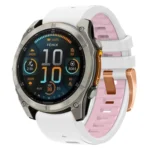 Rose Gold Steel Buckle Quick Release Silicone Watch Band
