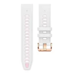 Rose Gold Steel Buckle Quick Release Silicone Watch Band - Image 6