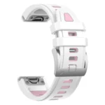 Silver Steel Buckle Quick Release Silicone Watch Band - Image 5