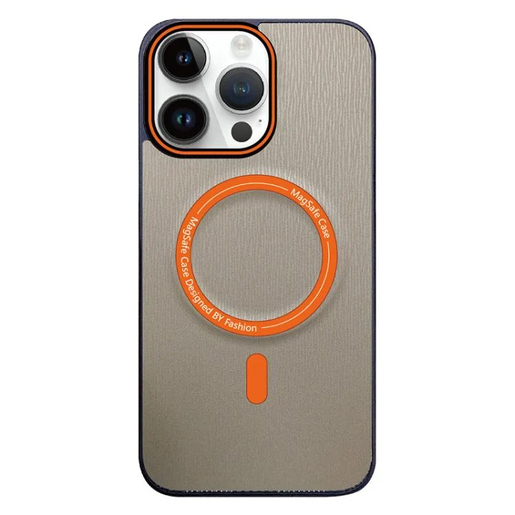 Contrast Color Imitation Wood Texture MagSafe Phone Case, For iPhone 12 Pro