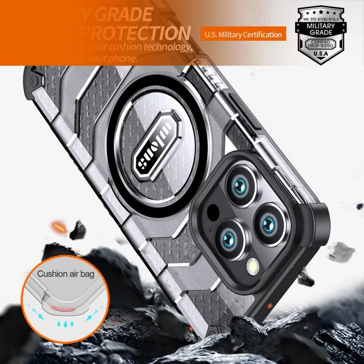EDA0075725_B2.webp wlons Explorer Series PC Hybrid TPU MagSafe Magnetic Case, For iPhone 16 Pro Max, For iPhone 16 Pro, For iPhone 15 Pro Max, For iPhone 15 Pro, For iPhone 15 - Image 3