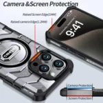wlons Explorer Series PC Hybrid TPU MagSafe Magnetic Case, For iPhone 16 Pro Max, For iPhone 16 Pro, For iPhone 15 Pro Max, For iPhone 15 Pro, For iPhone 15 - Image 4