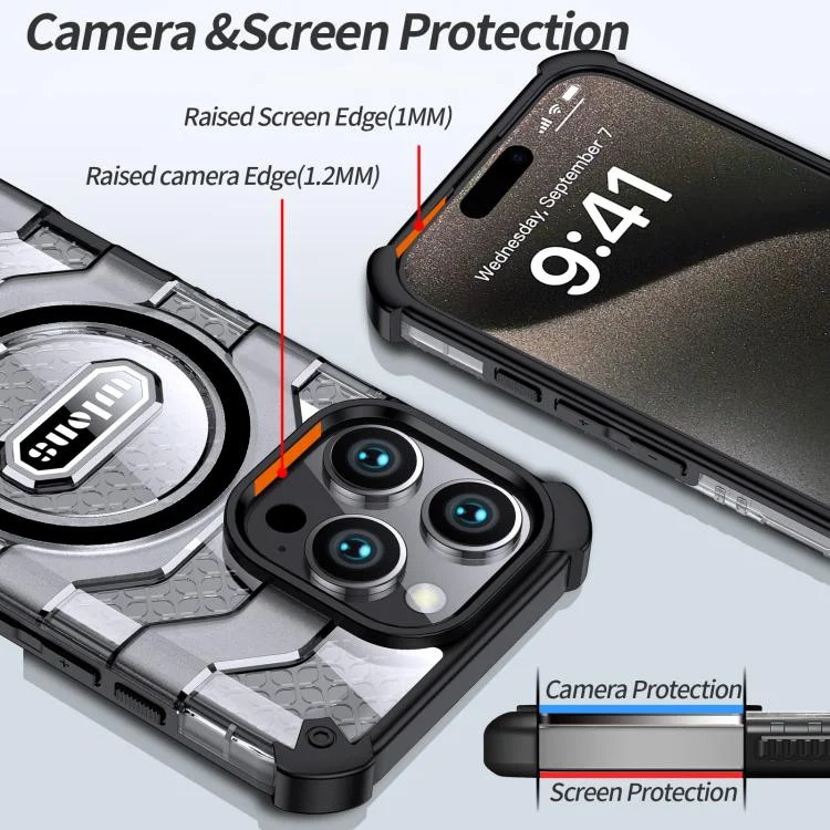 EDA0075725_B3.webp wlons Explorer Series PC Hybrid TPU MagSafe Magnetic Case, For iPhone 16 Pro Max, For iPhone 16 Pro, For iPhone 15 Pro Max, For iPhone 15 Pro, For iPhone 15 - Image 4