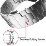 Quick Release Button H Shaped Stainless Steel Watch Band - Image 4