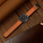 Double Buckle Genuine Leather Watch Band - Image 5